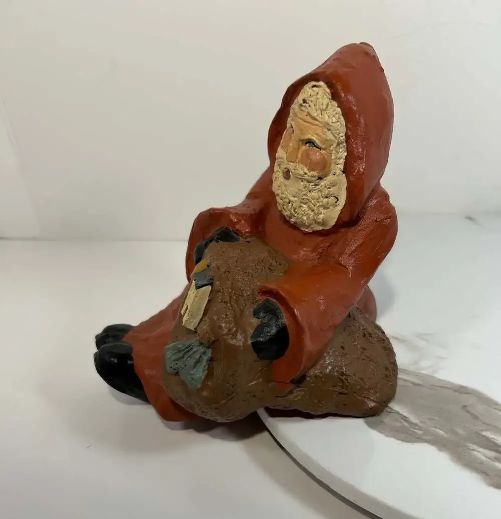 Spillman Resin Folk Art Santa Sculpture